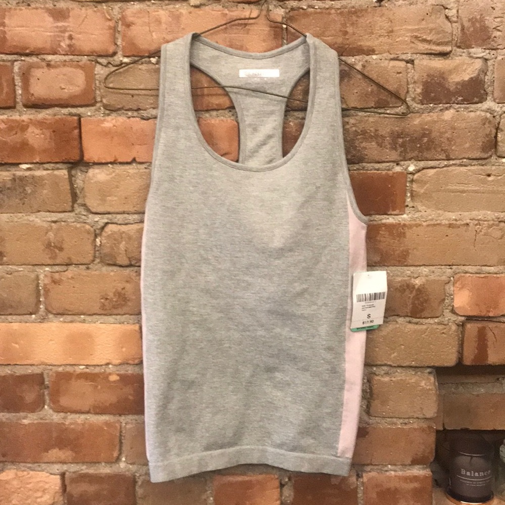 NWT Forever 21 active tank top grey/pink